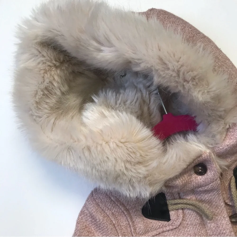 Nanos Pink Fur Coat, Size 3. - Picture 4 of 6